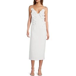ANTONIO MELANI Elegant White Midi Dress